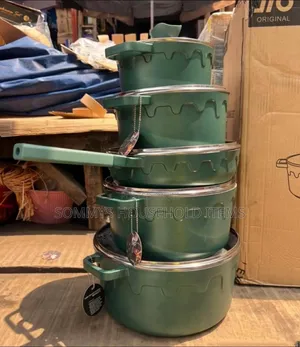 5set Jio Granite Pot Set With Frypan (Green Colour)