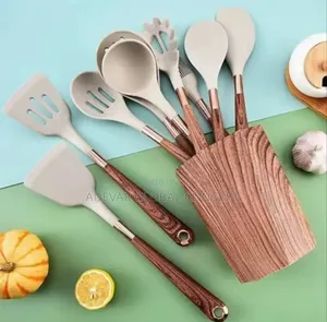 10pcs Quality Silicone Kitchen Utensils Spoon Set