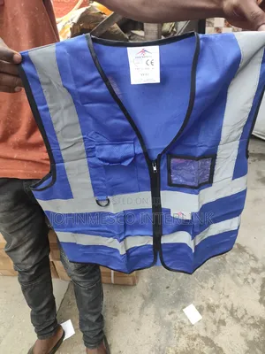 Blue Reflective Vest With Pockets