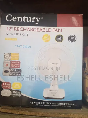 Century 12" Rechargeable Table Fan