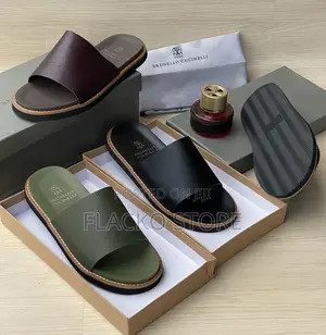 Original Brunello Cucinelli Leather Slippers