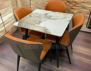 High Quality and Imported Marble Top Dining Table by 4 Chair