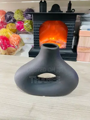 Irregular Doughnut Black Nordic Vase