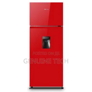 Hisense Double Door Refrigerator With Dispenser -red-200l