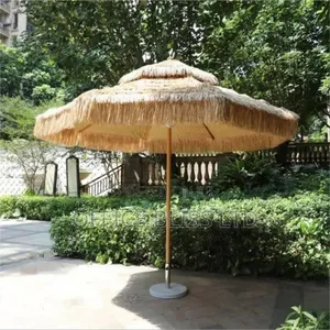 Synthetic Thatch Roof Ratio Umbrella - Khaki
