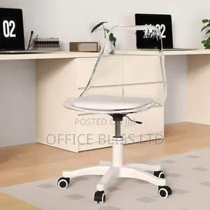Aesthetic Home Studio Transparent Swivel Chair