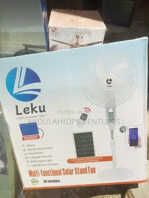 16" Solar Standing Fan