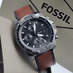 Fossil Brown Leather Chronograph Watch - 100% Original*
