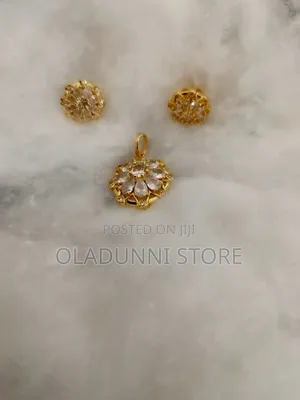 Plated Gold Earring and Pendant Set