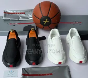 Exclusive Prada White and Black Luxury Shoe