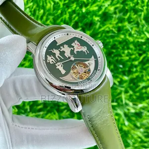 Original Ulysse Nardin Green Genuine Leather Strap Watch