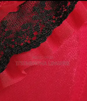 Red Hot Paddled Cup Nightdress With Thong Set