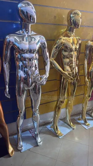 Faceless Silver & Gold Male Display Mannequins