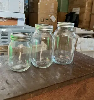 Transparent Glass Jars - Set of 6