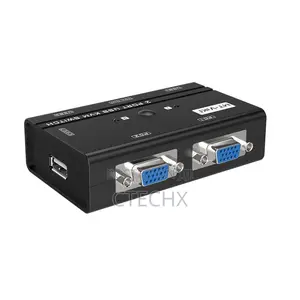 Mt-Viki 2 Port Usb Vga KVM Switch for Dual Computer Control
