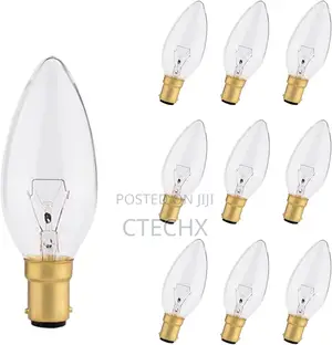 B15 Candle Bulb 25ẉ, 10 Pack SBC Dimmable