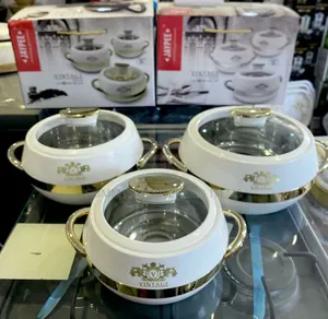 3set Vintage Food Warmer ( White Colour)
