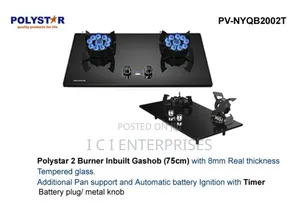 Polystar 2 Gas Burner Cabinet Inbuilt Gas Hob