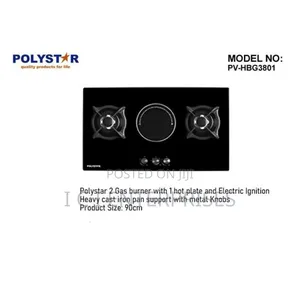 Polystar 2 Gas Burner With1 Hot Plate and Electric
