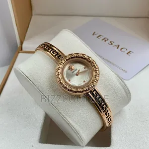 Original Versace Female Gold Stainless Steel Bracelet Watch