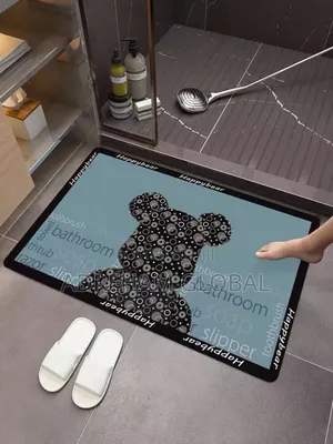 Bear Design Silicon Quick Drying/Water Absorbent Footmat