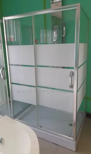 Luxury Glass Shower Cubicle Sliding Doors Frosted Design