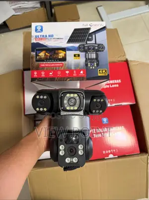 4g Solar 10mp 3 Lens 4k Ptz Ai Human Tracking Cctv Camera