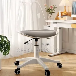 Home Office Transparent Swivel Office Chair( Gray)