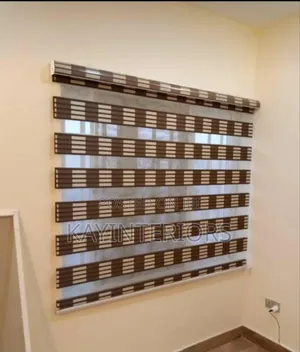 Cream and Brown Turkish Day and Night Window Blinds