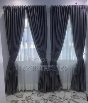 Plain Gray Turkish Curtains