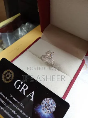 Crown Mossanite Diamond Stone Proposal Silver Ring