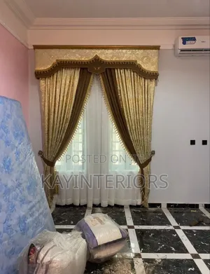 Cream and Brown Turkish Curtains