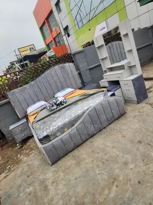 6by6 Set of Bed With Its Executive Dressing Mirror Stand.