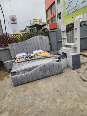 Luxury Six by Six Grey Bed Stand With Its Accessories