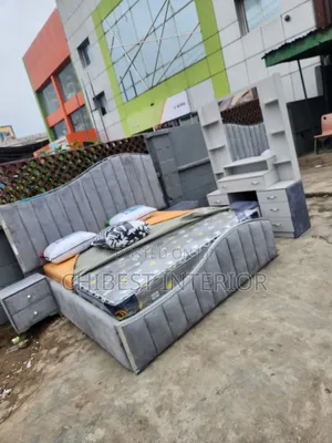 Brand New Grey 6by6 Bed Designed With a Silver Tape