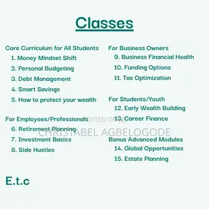 Financial Literacy From Beginner to Masterclasses