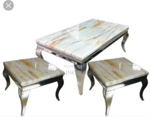 Executive Marble Centre Table and Side Stools