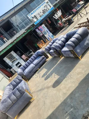 Executive Set of 7 Seaters Sofa Fabric Chairs