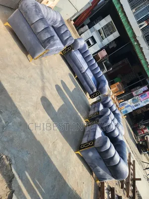 A Set of 7 Seaters Fabric Sofa Chair