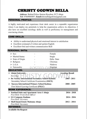 Customer Service CV