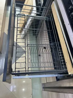 Drawer Plate Rack 80cm Black or Silver Color Available