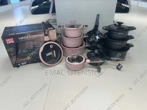 Original 14 Pieces Marble Granite Cookware