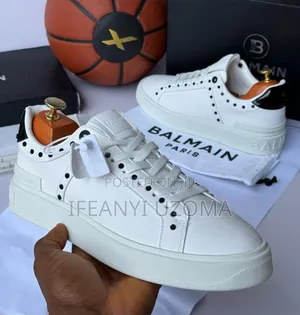 Exclusive Balmain White Sneakers Shoe
