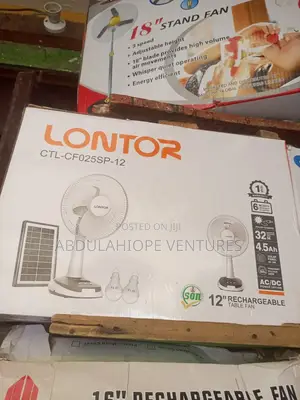 Lontor 12" Recharge Table Fan