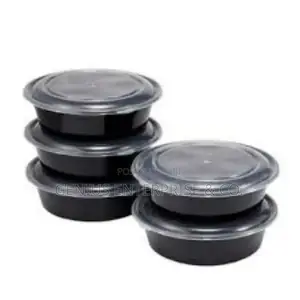 Black Disposable Food Take Away Plastic Boxes (900ml)