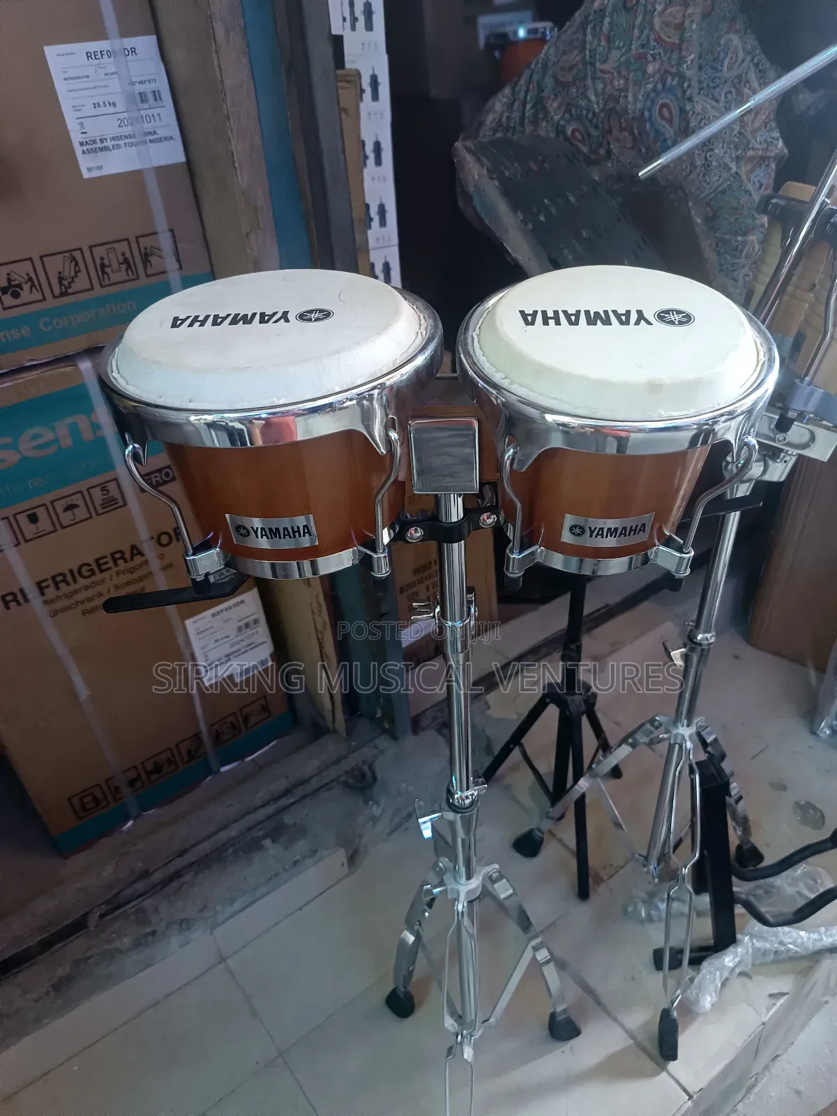 Mini Bongo Drum With Stand