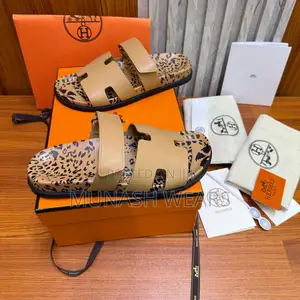 Hermes Calfskin Leather Slipers