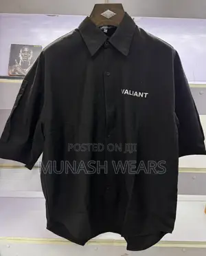 Luxury Black Denim Sail Shirt