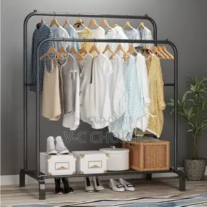 Clothing Garment Rack Metal Doublerail Hanging Clothes Big
