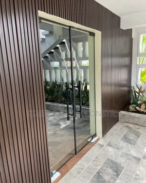 Tampered Double Swing Door With Black Accessories 